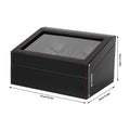 4+6 Watch Watch Winder Box with Dual Electric Turntables Auto Rotation Display Case Storage Dustproof Glass Cover Storage Case